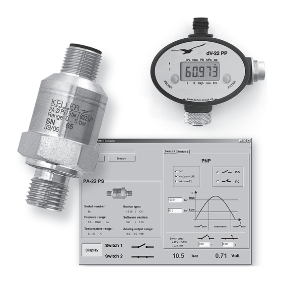 User Manuals: Keller PA-22 PS Pressure Switch