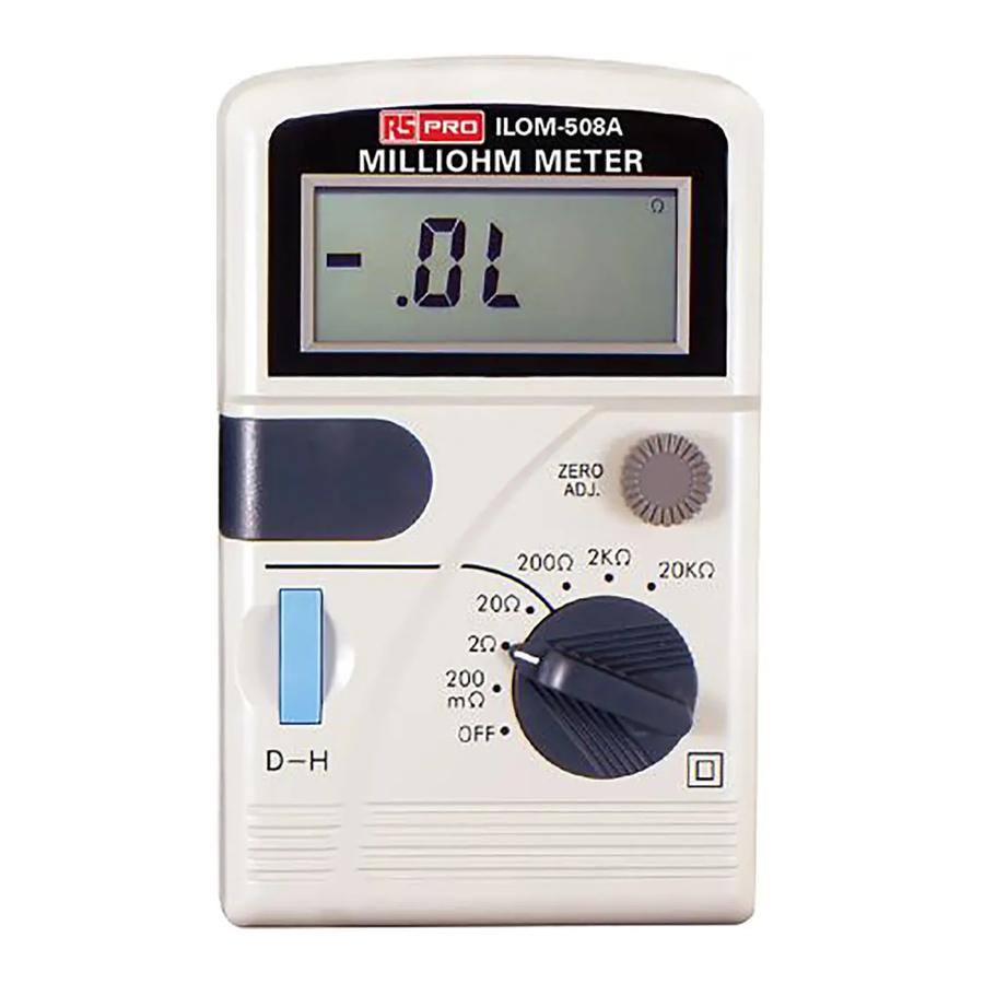 RS PRO ILOM-508A Instruction Manual