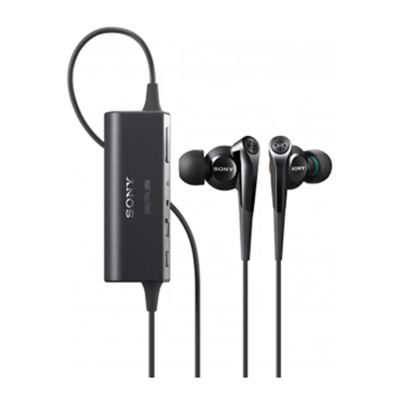 Sony MDR-NC100D Operating Instructions