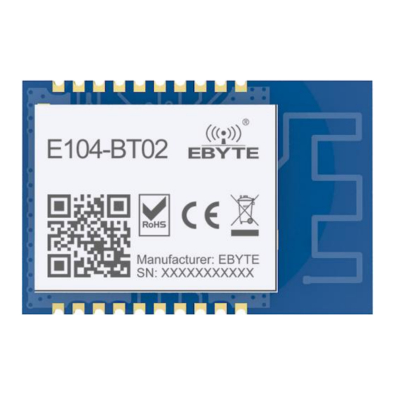 Ebyte E104-BT02 User Manual