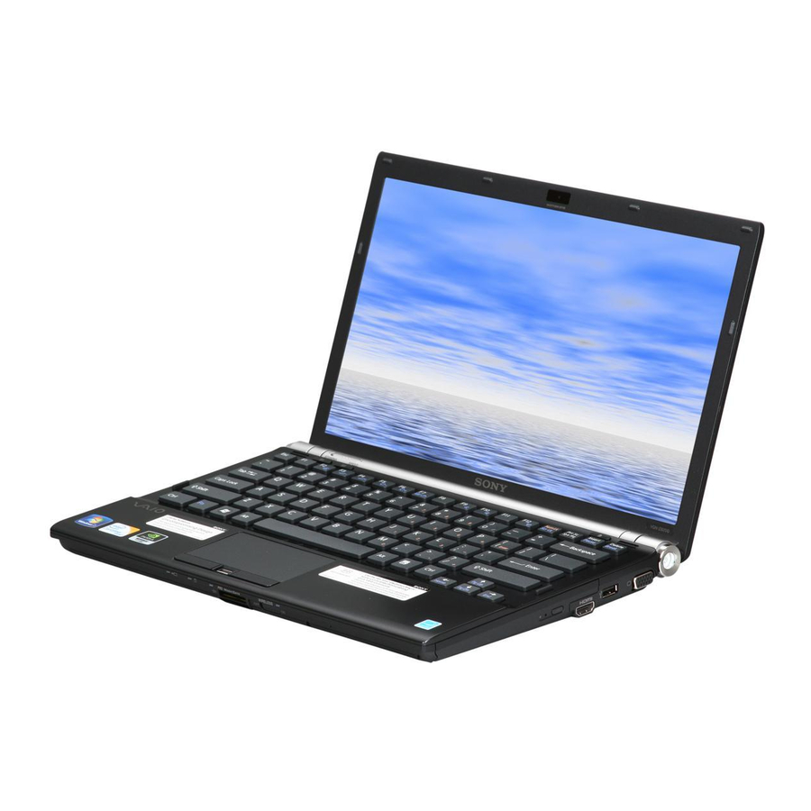 Sony VAIO VGN-Z820G Safety Information Manual