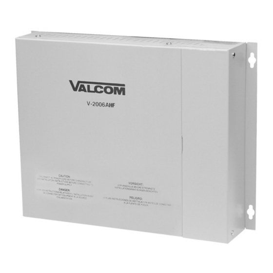 Valcom V-2006AHF Manuals