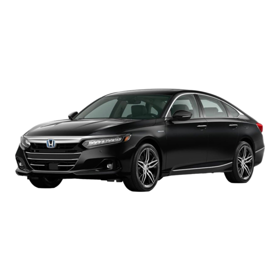 Honda ACCORD Hybrid 2021 Owner's Manual