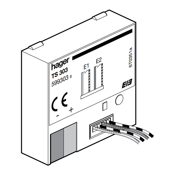 hager TS 303 User Instruction