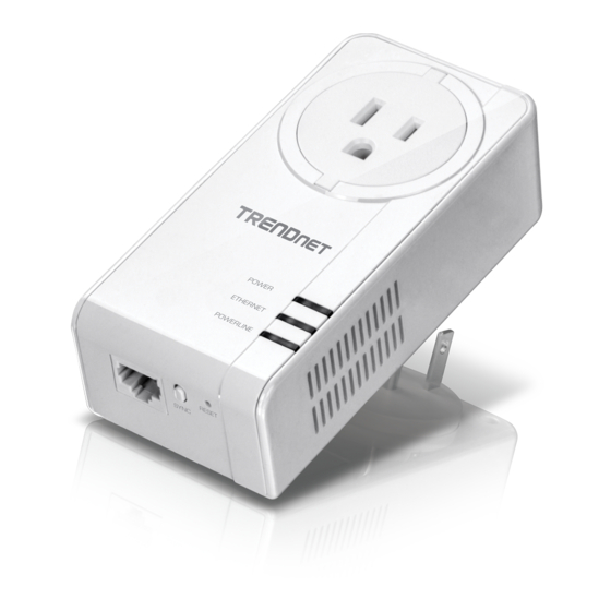 TRENDnet Powerline 1300 AV2 Adapter with Built-in Outlet User Manual