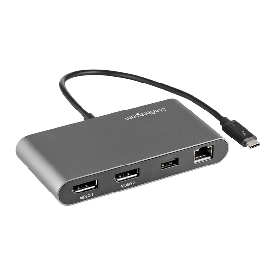 StarTech.com Thunderbolt 3 TB3DKM2DPL Quick Start Manual