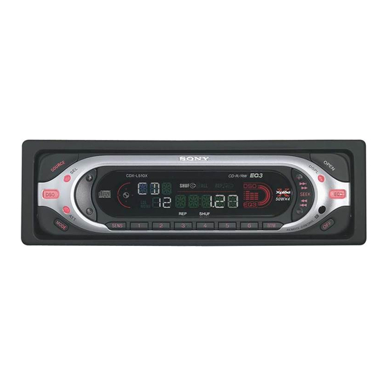 Sony CDX-L510X Installation/Connections