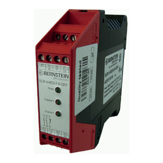 BERNSTEIN SCR 4-W22-2.6-D2H Installation And Operating Instructions Manual