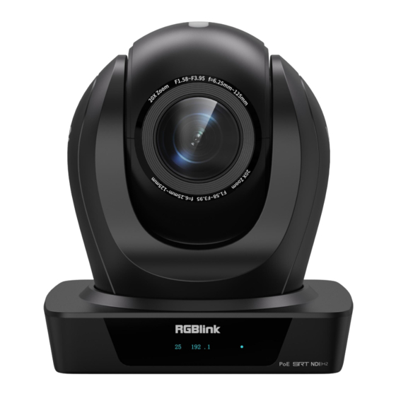 User Manuals: Preliminary RGBlink 12X PTZ Camera
