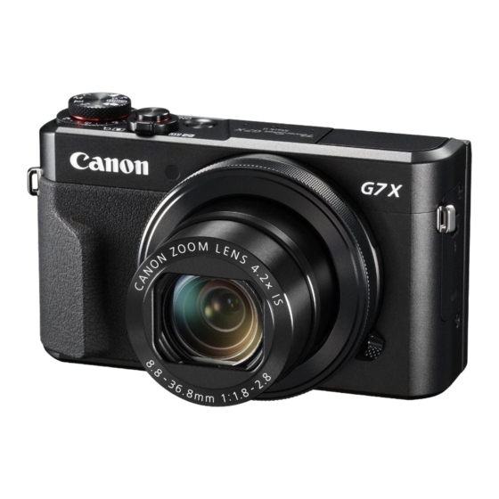 Canon PowerShot G7X Mark II Manuals