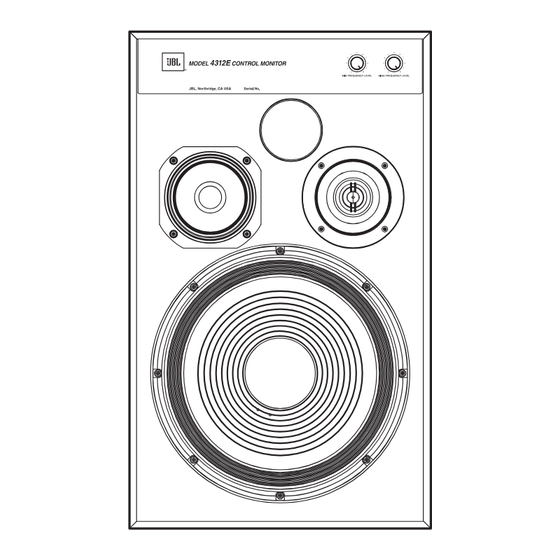 JBL 4312EBK Owner's Manual
