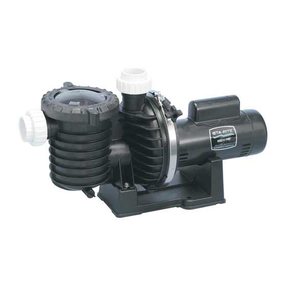 STA-RITE MAX-E-PRO Owner's Manual