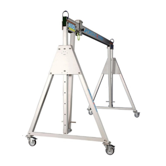 REID LIFTING porta-gantry 500 Assembly & Operation