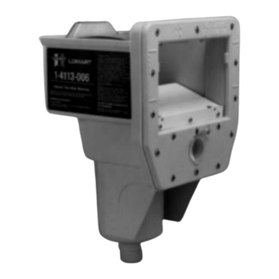 Lomart Deluxe Thru-Wall Skimmer 1-4113-006 Owner's Manual