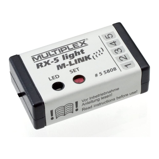 Multiplex RX-5 slim M-LINK Operating Instructions