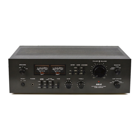 Akai AM-2600 Service Manual And Parts List