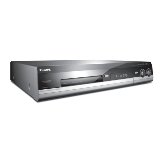 Philips DVDR7310H User Manual