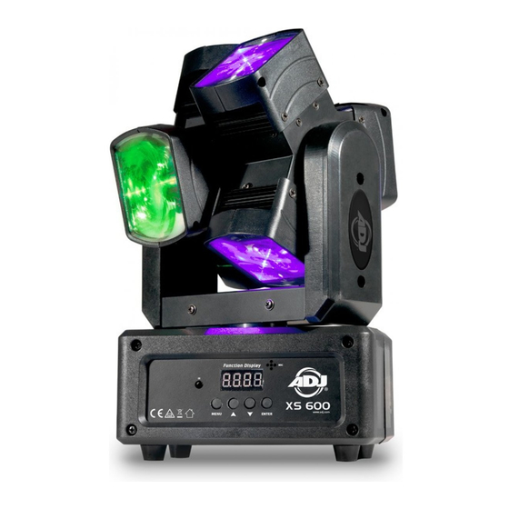 ADJ XS 600 Dual Moving Head Manuals