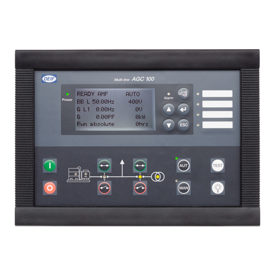 Deif AGC 100 Installation Instructions Manual