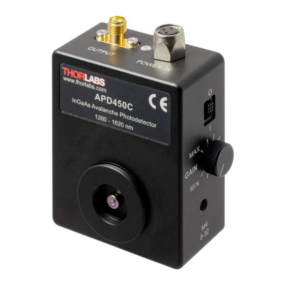 THORLABS APD450C Operation Manual