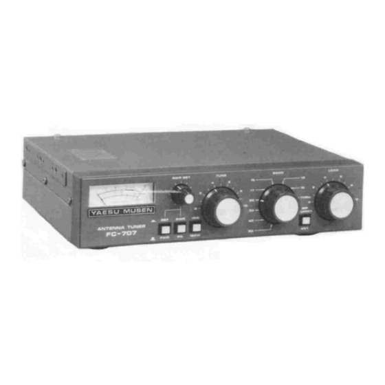 YAESU FC-707 INSTRUCTION MANUAL Pdf Download | ManualsLib