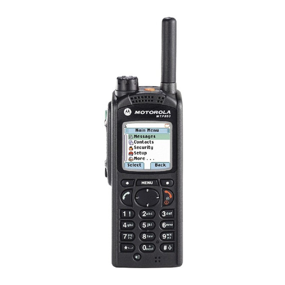 Motorola MTP850 S Quick Start Manual