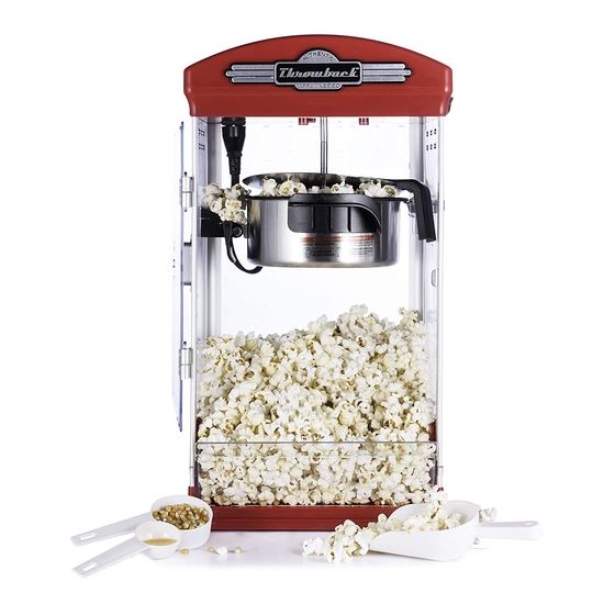 Throwback Theater Popcorn Maker Instruction Manual