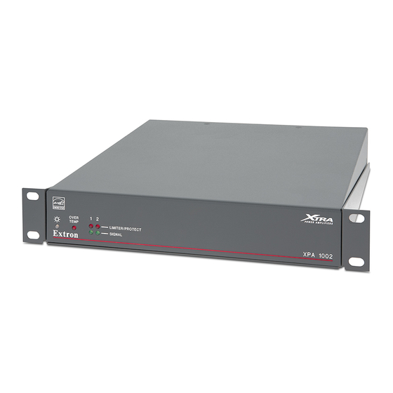 Extron electronics XTRA Half-Rack Series Setup Manual