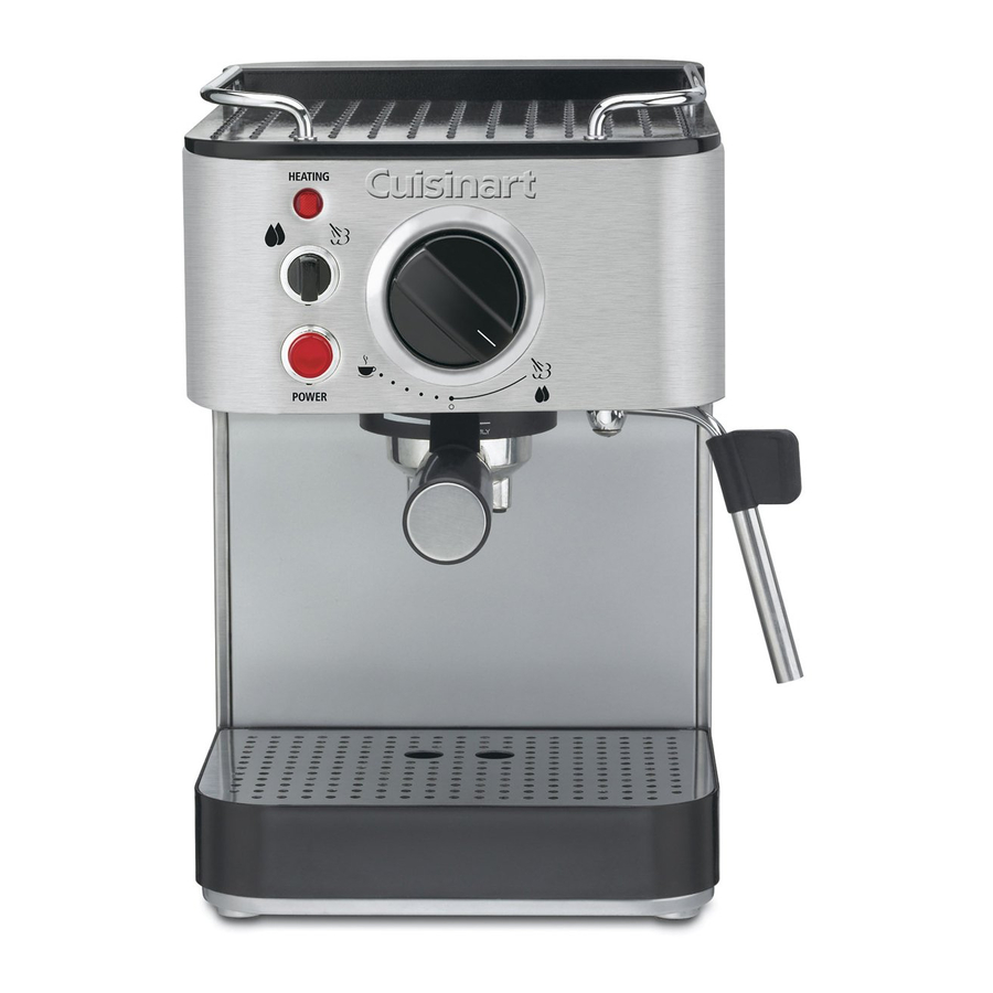 Cuisinart EM-100C Espresso Maker Manual and Recipes