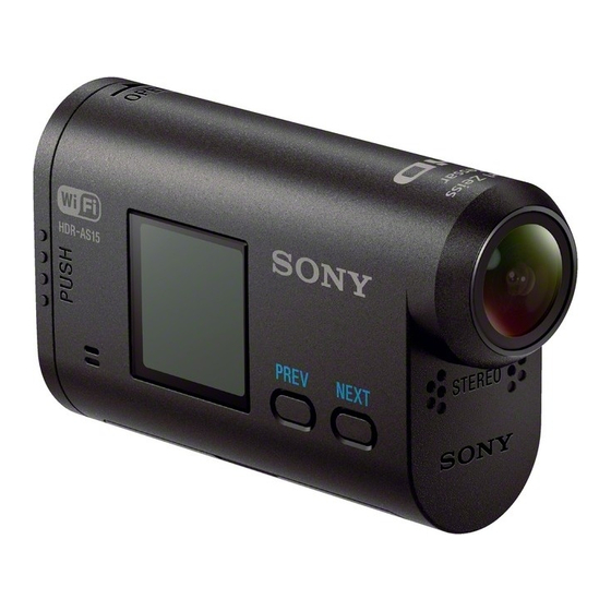 Sony HDR-AS15 User Manual