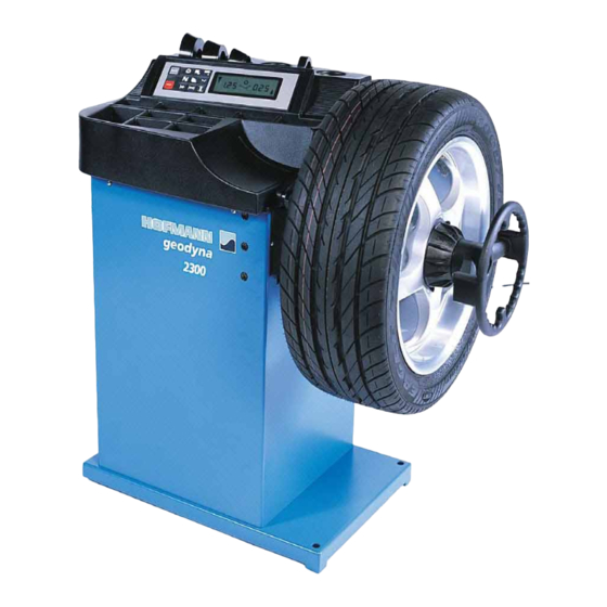 Hoffmann geodyna 2300 Operator's Manual