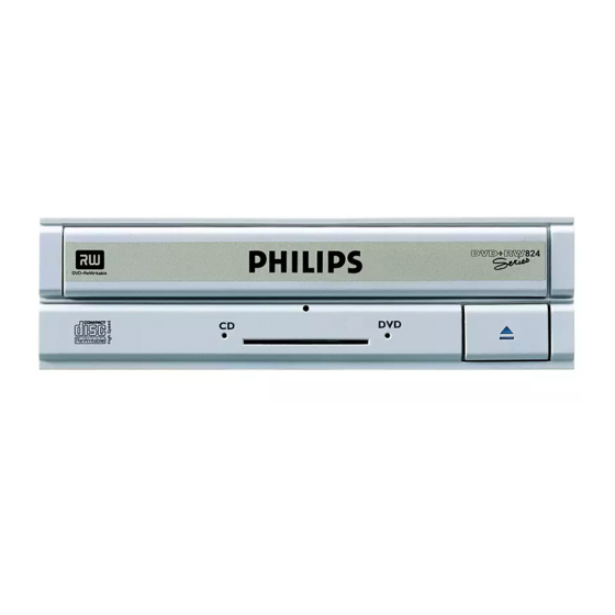 Philips DVDRW824K/20 Manuals