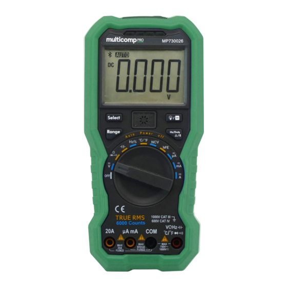 multicomp pro MP730026 Manual