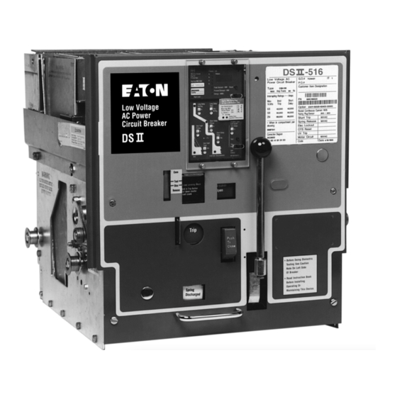 Eaton Cutler-Hammer DSII Series Instructions For Installation, Operation And Maintenance