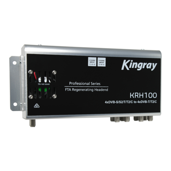 Kingray KRH100 Quick Start Manual