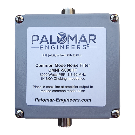 Palomar CMNF-500-50 Product Manual