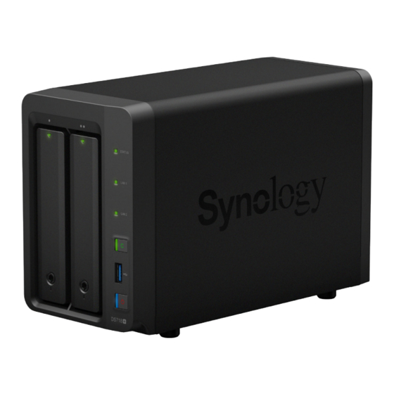 Synology DiskStation DS718+ Hardware Installation Manual