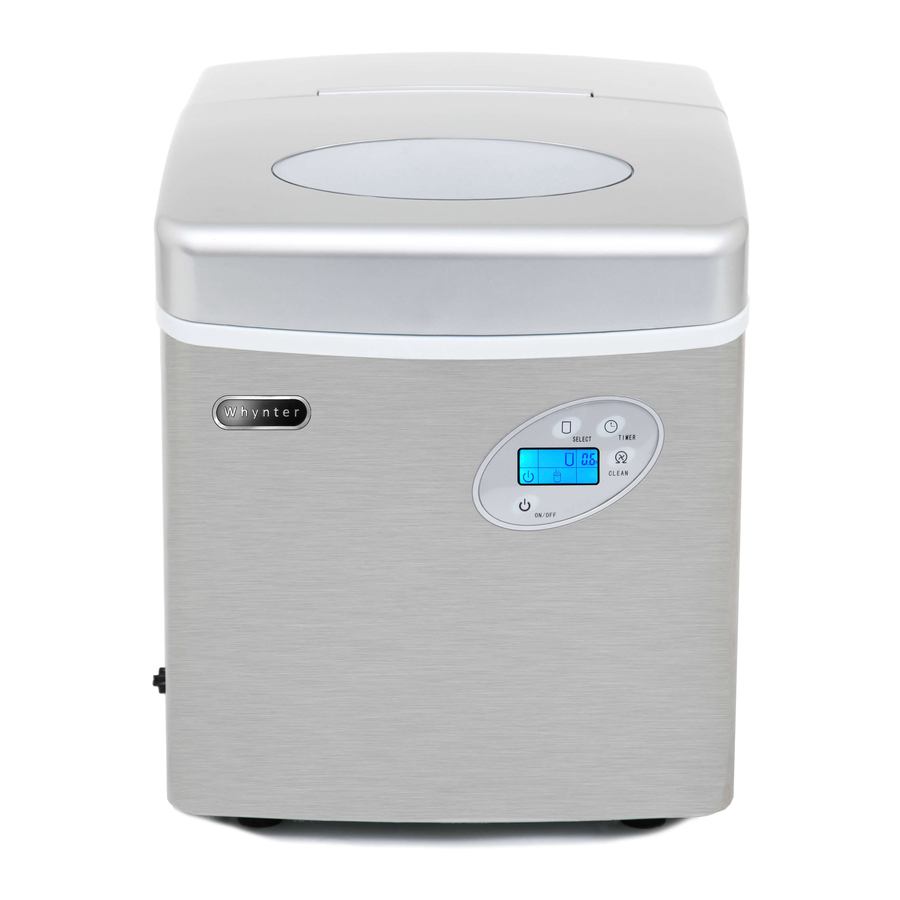 Whynter MC-491DC - Ice Maker Manual