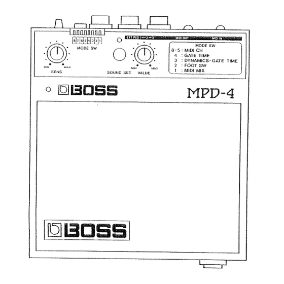 Boss MPD-4 Instructions Manual