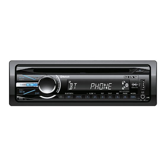 Sony MEX-BT3850U Installation/Connections