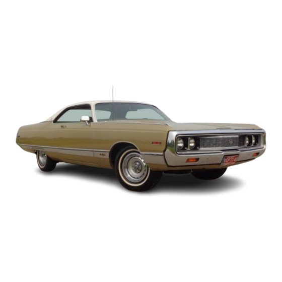 Chrysler  New Yorker 1971 Chassis Service Manual