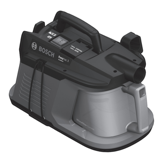 Bosch EasyVac 3 Original Instructions Manual