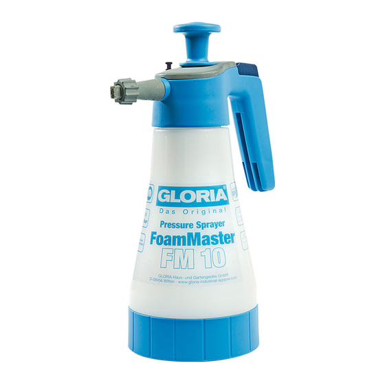 Gloria FoamMaster FM 10 Instructions For Use Manual