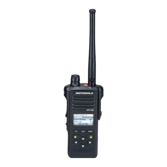 Motorola APX 1000 2 Quick Reference Card