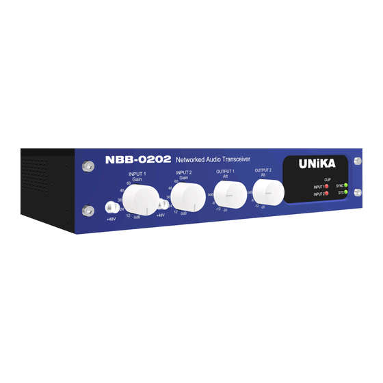 Unika NBB-0202 Manual