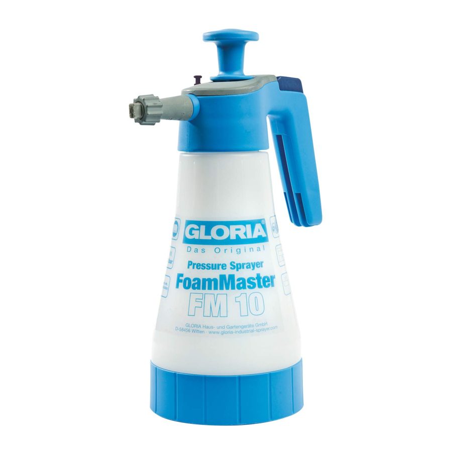 Gloria FoamMaster FM 10 Manual