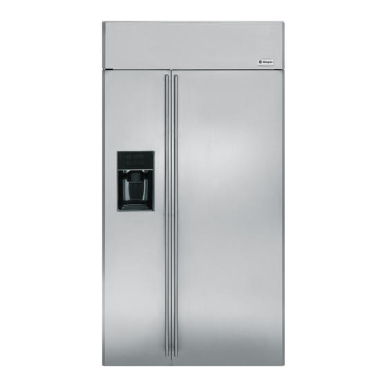 Monogram Side-by-Side Built-In Refrigerators Owner's Manual