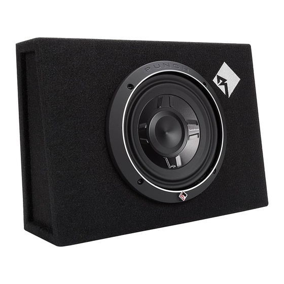 Rockford Fosgate Punch P3S-1X8 Installation & Operation