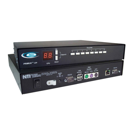 Network Technologies CAT5 Primux Installation And Operation Manual
