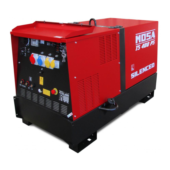 User Manuals: Mosa TS 400 PS Diesel Welder Generator